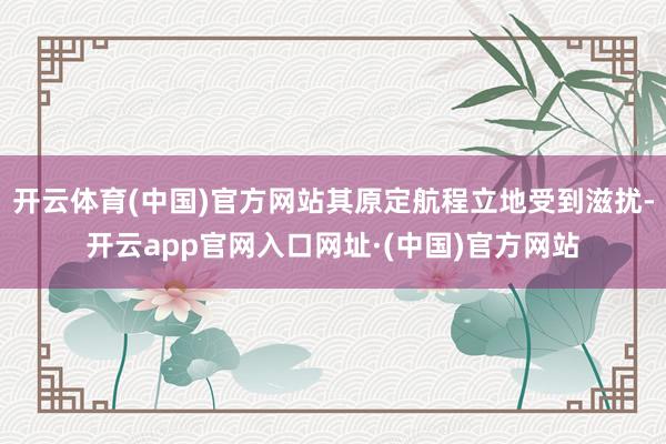 开云体育(中国)官方网站其原定航程立地受到滋扰-开云app官网入口网址·(中国)官方网站