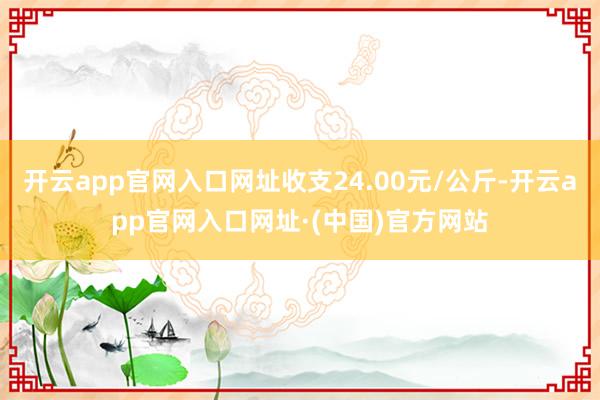 开云app官网入口网址收支24.00元/公斤-开云app官网入口网址·(中国)官方网站