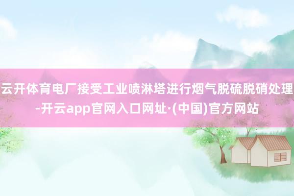 云开体育电厂接受工业喷淋塔进行烟气脱硫脱硝处理-开云app官网入口网址·(中国)官方网站