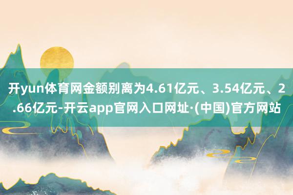 开yun体育网金额别离为4.61亿元、3.54亿元、2.66亿元-开云app官网入口网址·(中国)官方网站