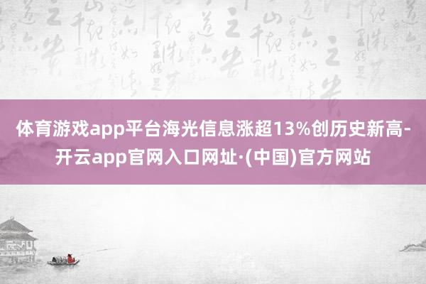 体育游戏app平台 海光信息涨超13%创历史新高-开云app官网入口网址·(中国)官方网站