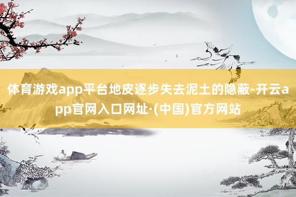 体育游戏app平台地皮逐步失去泥土的隐蔽-开云app官网入口网址·(中国)官方网站